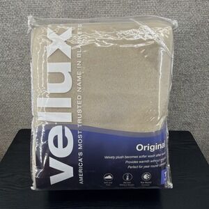 Velux  Plush Blanket Original Tan Twin Soft & Cozy Lightweight 60x90 New